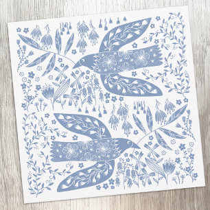 Carte De Correspondance Colombe de la paix oiseau bleu
