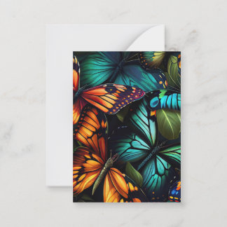 Carte De Correspondance Color Burst–Butterflies in Motion