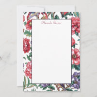 Coloré Exotique Floral & Arrière - plan Blanc-Oise