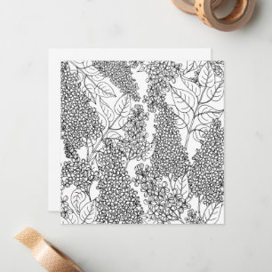 Carte De Correspondance Colorez Vos Propres Fleurs Lilac