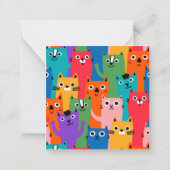 Carte De Correspondance Colorful cats (Dos)