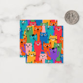 Carte De Correspondance Colorful cats (Devant/Arrière en situation)