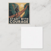 Carte De Correspondance Commencez Avec Courage (Devant / Derrière)