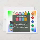 Carte De Correspondance Commentaires de l'enseignant Commentaire de l'élèv (Devant)