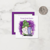 Carte De Correspondance commerce de nettoyage mignon ajouter du texte gnom (Devant/Arrière en situation)