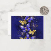 Carte De Correspondance Composition avec papillons Sapphire (Devant/Arrière en situation)