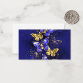 Carte De Correspondance Composition avec papillons Sapphire (Devant/Arrière en situation)