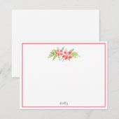 Carte De Correspondance Composition de poinsettias (Devant / Derrière)