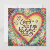 Carte De Correspondance "Comptez vos nombreuses bénédictions" Inspirivité (Devant)