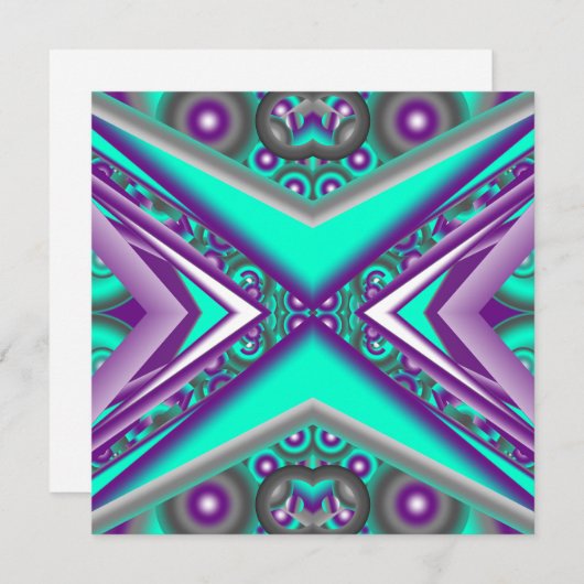 Carte De Correspondance Concentré Cerclé Au Point Abstrait (Devant / Derrière)