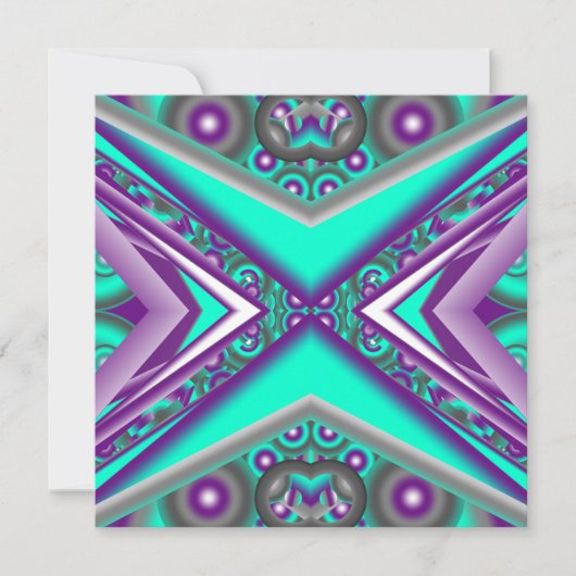 Carte De Correspondance Concentré Cerclé Au Point Abstrait (Devant)