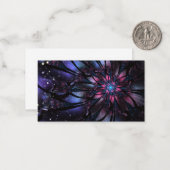 Carte De Correspondance Conception Abstraite des fleurs fractales. (Devant/Arrière en situation)