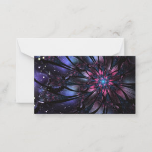 Carte De Correspondance Conception Abstraite des fleurs fractales.