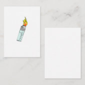 Carte De Correspondance Conception de briquet et de flamme (Devant / Derrière)