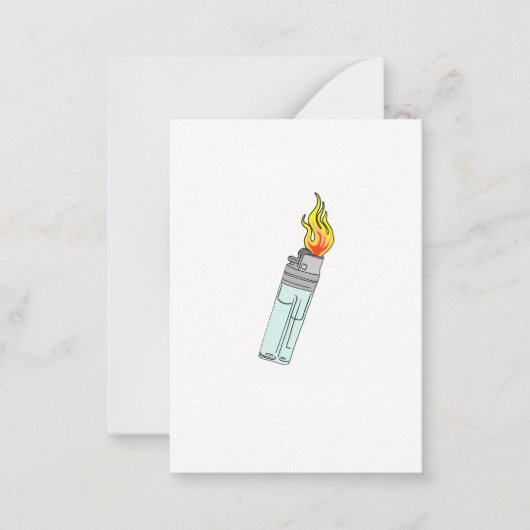 Carte De Correspondance Conception de briquet et de flamme (Devant)