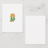 Carte De Correspondance Conception de chat mignon, chat roux (Devant / Derrière)