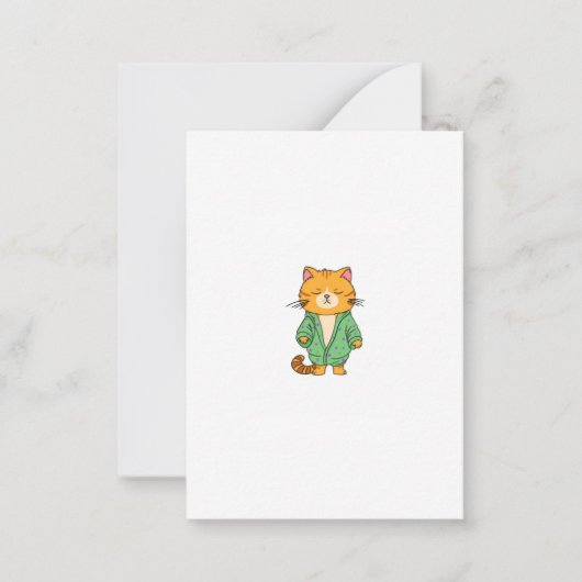 Carte De Correspondance Conception de chat mignon, chat roux (Devant)