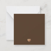 Carte De Correspondance Conception de coeur de Merci personnalisé (Dos)