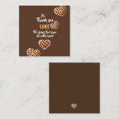 Carte De Correspondance Conception de coeur de Merci personnalisé (Devant / Derrière)