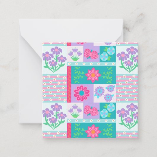 Carte De Correspondance Conception de fleurs vibrantes en fleurs (Devant)