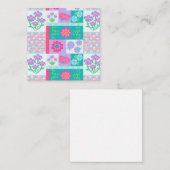 Carte De Correspondance Conception de fleurs vibrantes en fleurs (Devant / Derrière)