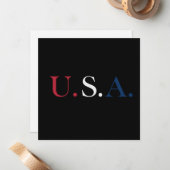 Carte De Correspondance Conception De Lettres Rouge Blanc Et Bleu (Devant/Arrière en situation)