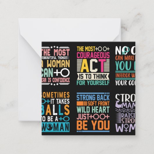 Carte De Correspondance Conception de T-shirt pour la Journée des femmes (Devant)