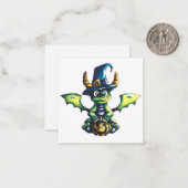 Carte De Correspondance Conception magique du dragon d'Halloween (Devant/Arrière en situation)