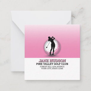 Carte De Correspondance Conception minimaliste de monogramme de golf sur m