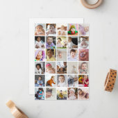 Carte De Correspondance Concevez votre propre collage de 30 photos (Devant/Arrière en situation)