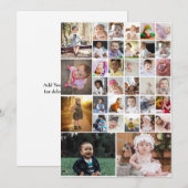 Carte De Correspondance Concevez Votre Propre Collage de 35 Photos (Devant / Derrière)