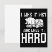 Carte De Correspondance Concret Finisher Travailleur Cement Mixer Conducte (Devant / Derrière)