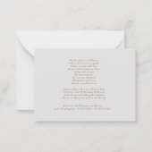 Carte De Correspondance condoléances poème merci (Dos)