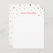 Carte De Correspondance Confettis (Devant / Derrière)