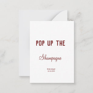 CARTE DE CORRESPONDANCE CONFIGURER LA FÊTE DES MARIÉES SHAMPAGNE