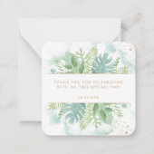 Carte De Correspondance Confirmation de la verdure et de l'aquarelle (Dos)