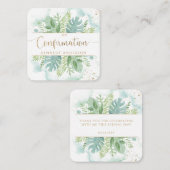 Carte De Correspondance Confirmation de la verdure et de l'aquarelle (Devant / Derrière)