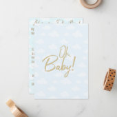 Carte De Correspondance Conseil baby shower (Devant/Arrière en situation)