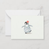 Carte De Correspondance Conseil Baby shower rose Pingouin Tropical (Dos)