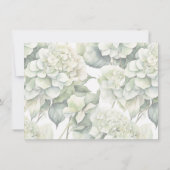 Carte De Correspondance Conseil d'aquarelle botanique verte élégant (Dos)