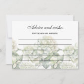 Carte De Correspondance Conseil d'aquarelle botanique verte élégant (Devant)