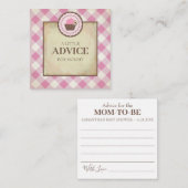 Carte De Correspondance Conseil pour maman Baby shower Insertion (Devant / Derrière)