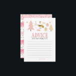 Carte De Correspondance Conseils de Noël de Santa Baby pour les nouveaux p<br><div class="desc">Une carte adorable "Conseils pour les nouveaux parents" représentant le Père Noël et de charmants éléments de Noël dans un style scandinave. Ce sera parfait pour une baby shower d'hiver,  de Noël ou rose/or pour une petite fille. 

Une invitation à la baby shower assortie et d'autres accessoires sont disponibles.</div>