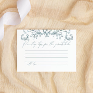 Carte De Correspondance Conseils de parentalité pour bébé Fleur Bleue Vint