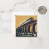 Carte De Correspondance Consistency Is A Superpower (Devant/Arrière en situation)