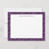 Carte De Correspondance Constellations de chiens blancs Monogramme de prun (Devant)