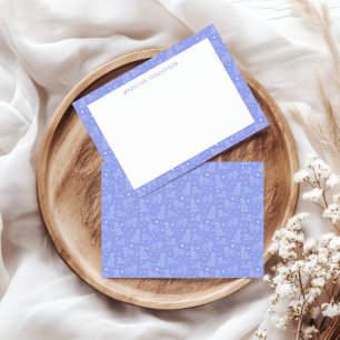 Carte De Correspondance Constellations Whimsical Chien Monogramme bleu cla