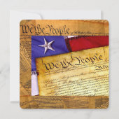 Carte De Correspondance Constitution américaine Nous le peuple (Devant)