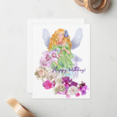 Carte De Correspondance Conte de fées, Joyeux anniversaire ! (Devant/Arrière en situation)