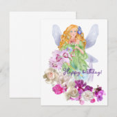 Carte De Correspondance Conte de fées, Joyeux anniversaire ! (Devant / Derrière)